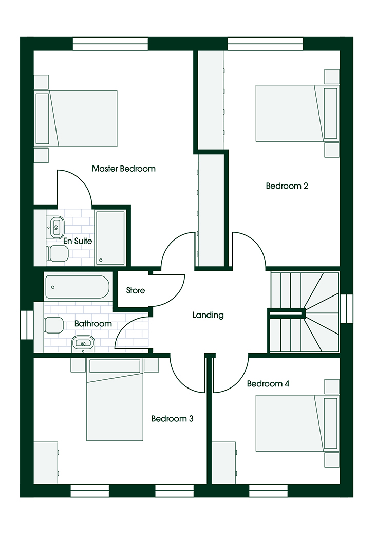 Rivington 4 FF standard floor plan