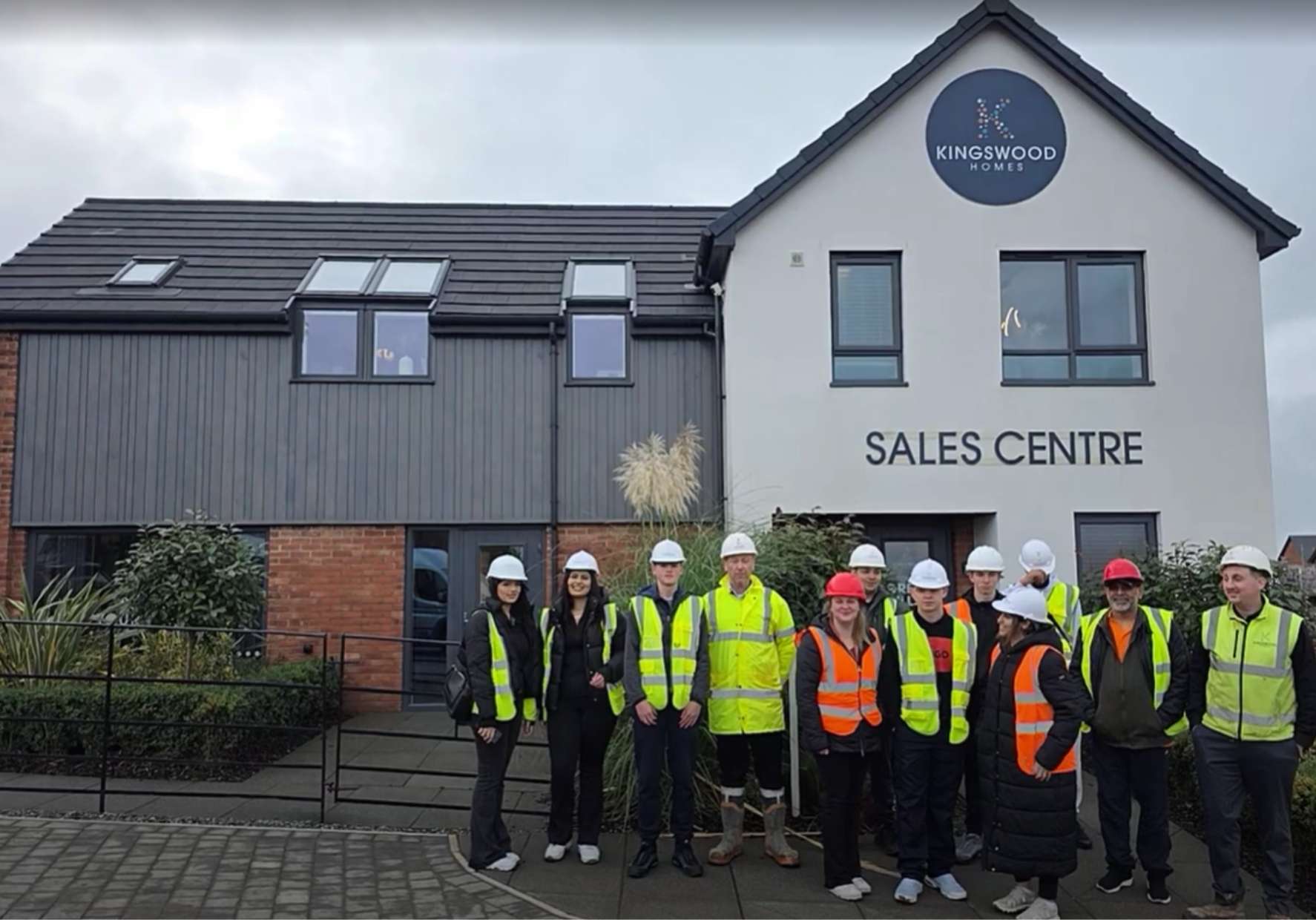 young people on a world of work tour at kingswood homes development