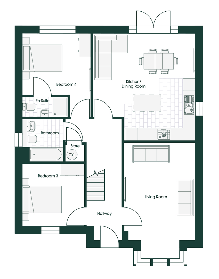 Whittle CROS3M floor plans