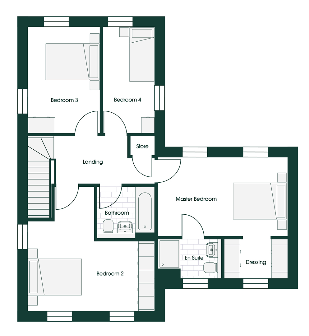 Whittle RIB4 floor plans